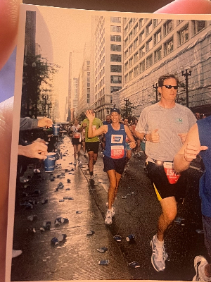 Peggy Running the Chicago Marathon